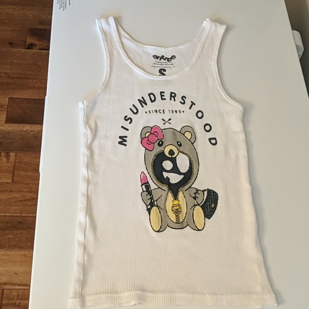 White ribbed tank top Misunderstood Teddy